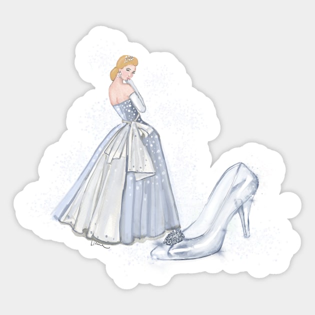 Cinderella’s Glass Slipper Sticker by lizzielamb